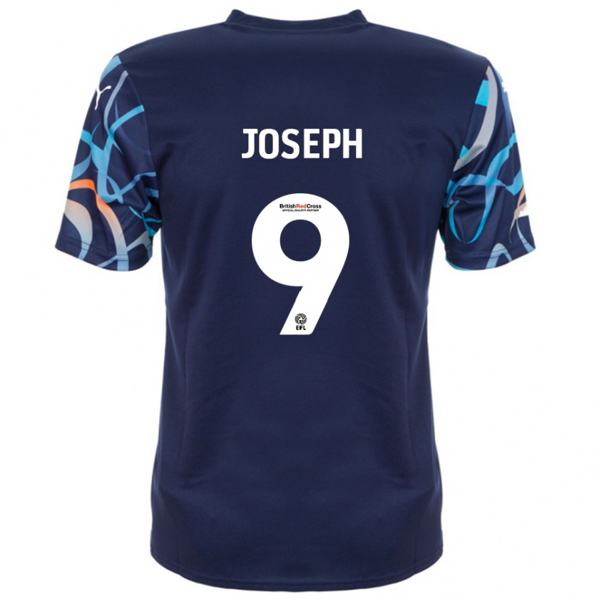 Kandiny Bambino Maglia Kyle Joseph #9 Blu Navy Kit Gara Away 2024/25 Maglietta