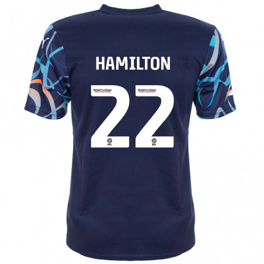 Kandiny Niño Camiseta Cj Hamilton #22 Azul Marino 2ª Equipación 2024/25 La Camisa