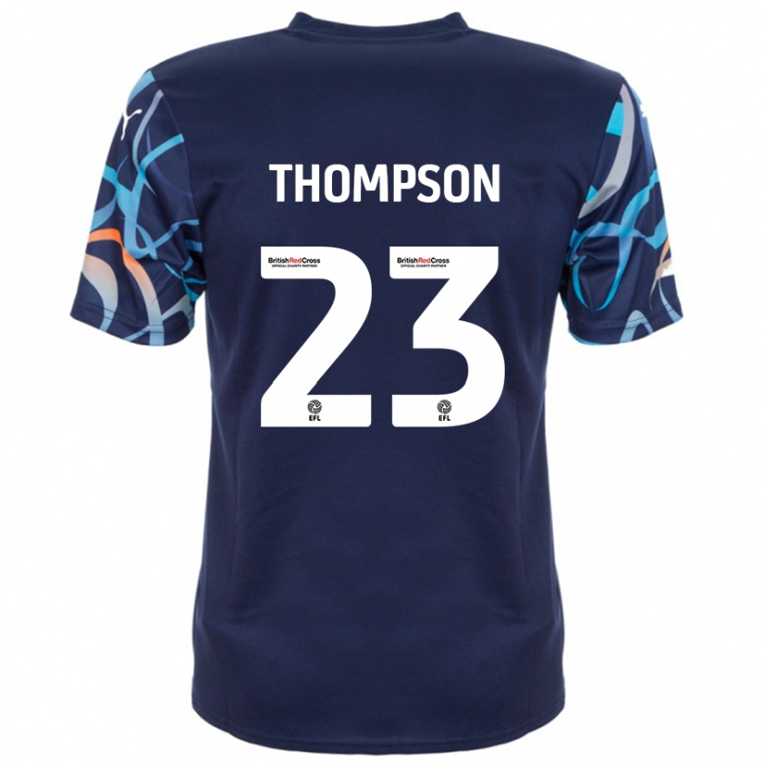 Kandiny Kinder Dominic Thompson #23 Marineblau Auswärtstrikot Trikot 2024/25 T-Shirt Österreich