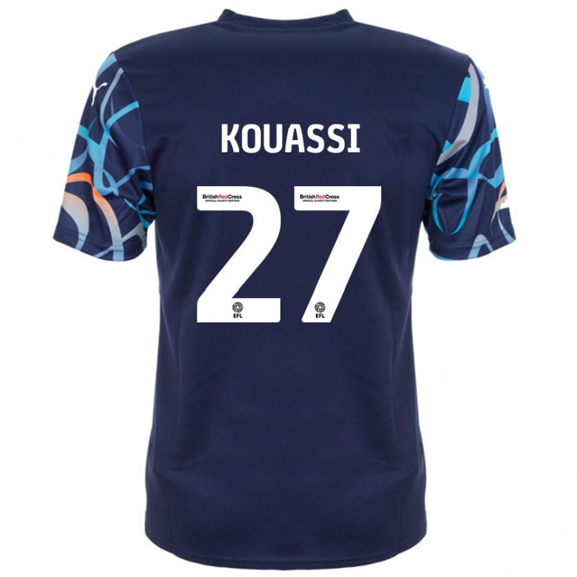 Kandiny Niño Camiseta Kylian Kouassi #27 Azul Marino 2ª Equipación 2024/25 La Camisa