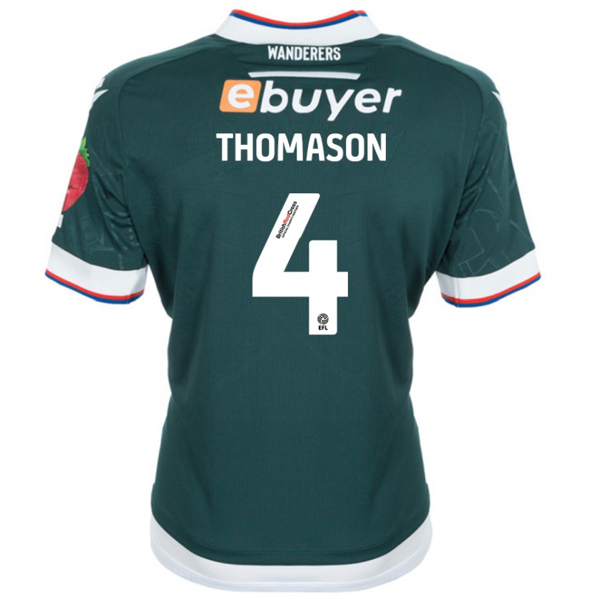 Kandiny Criança Camisola George Thomason #4 Verde Escuro Alternativa 2024/25 Camisa Brasil