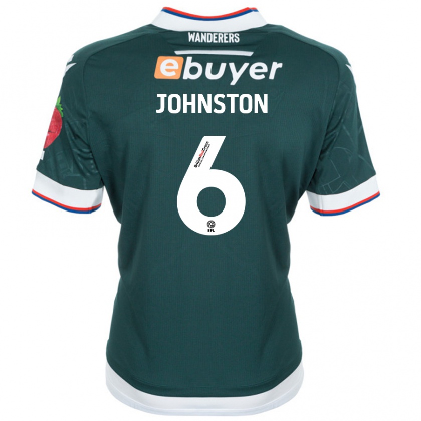 KandinyキッズGeorge Johnston#6ダークグリーンアウェイシャツ2024/25ジャージーユニフォーム