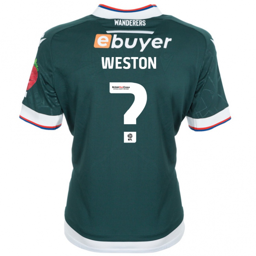 Kandiny Niño Camiseta Ajay Weston #0 Verde Oscuro 2ª Equipación 2024/25 La Camisa México