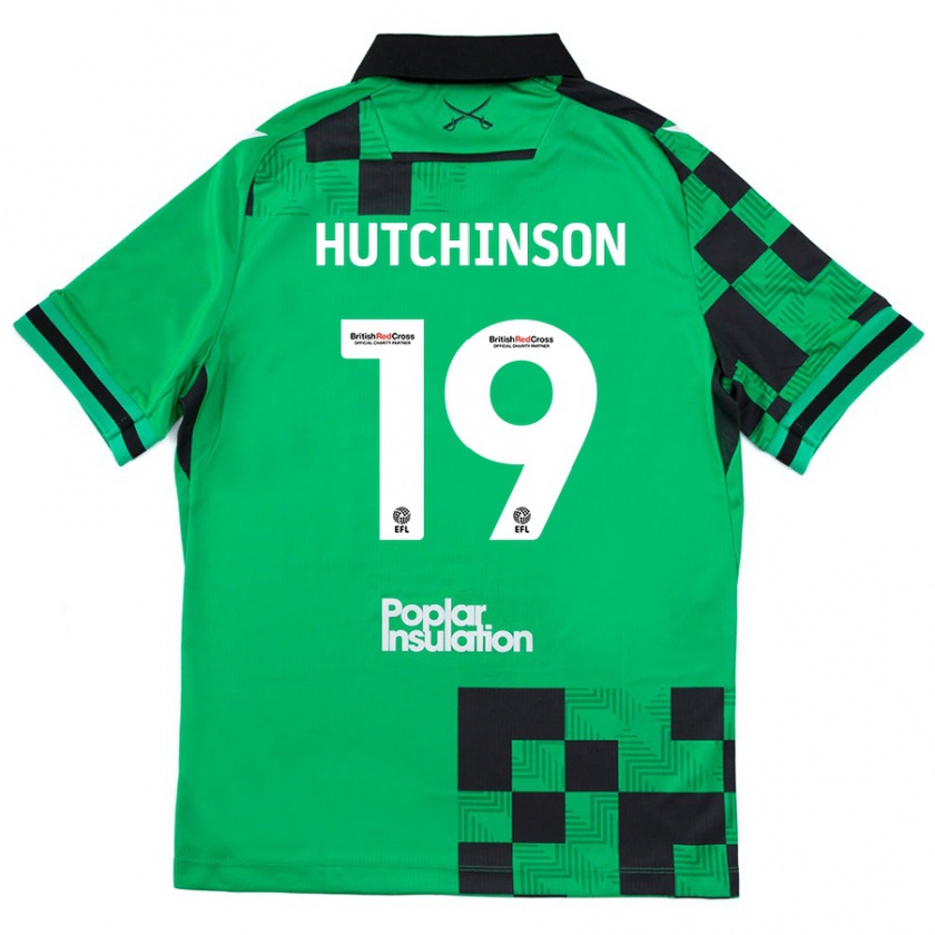 Kandiny Criança Camisola Isaac Hutchinson #19 Preto Verde Alternativa 2024/25 Camisa Brasil