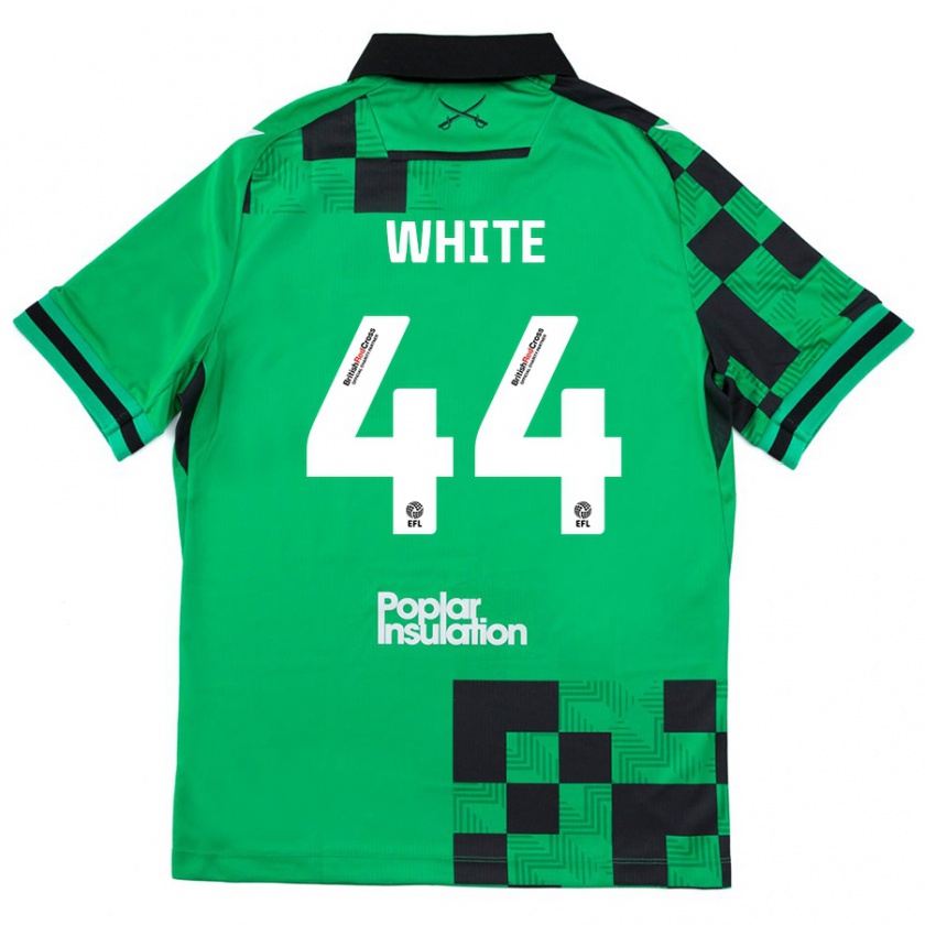 Kandiny Kinderen Charlie White #44 Groen Zwart Uitshirt Uittenue 2024/25 T-Shirt België