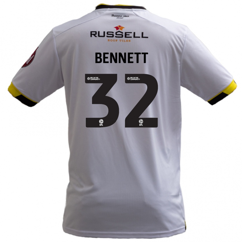 Kandiny Niño Camiseta Mason Bennett #32 Blanco 2ª Equipación 2024/25 La Camisa