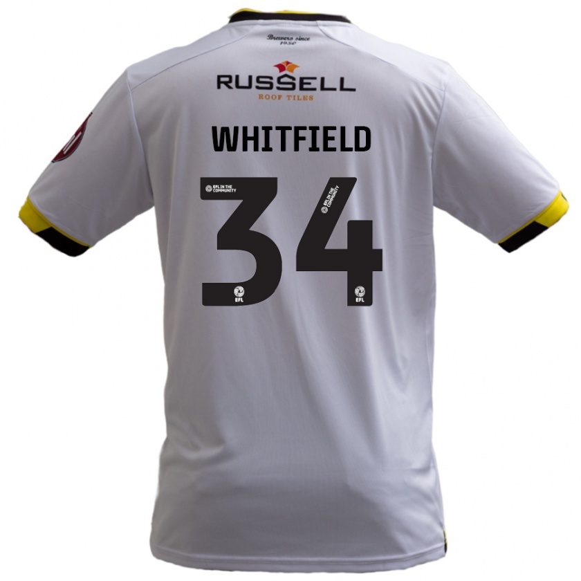 Kandiny Niño Camiseta Ben Whitfield #34 Blanco 2ª Equipación 2024/25 La Camisa