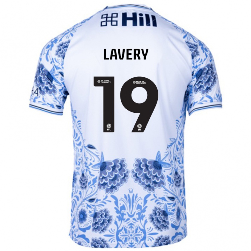 Kandiny Niño Camiseta Shayne Lavery #19 Blanco Azul 2ª Equipación 2024/25 La Camisa