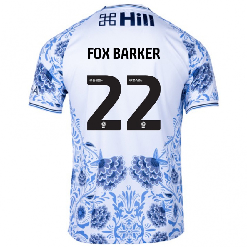 Kandiny Kinder Mistie Fox-Barker #22 Weiß Blau Auswärtstrikot Trikot 2024/25 T-Shirt Österreich