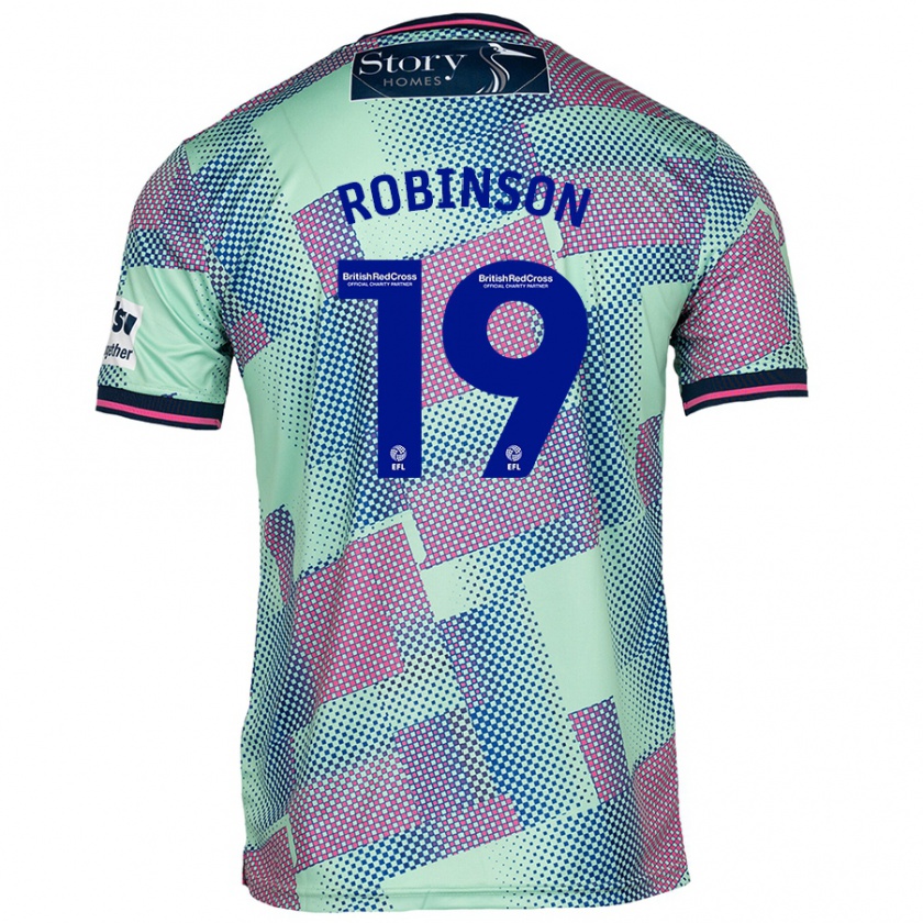 Kandiny Niño Camiseta Jack Robinson #19 Verde 2ª Equipación 2024/25 La Camisa