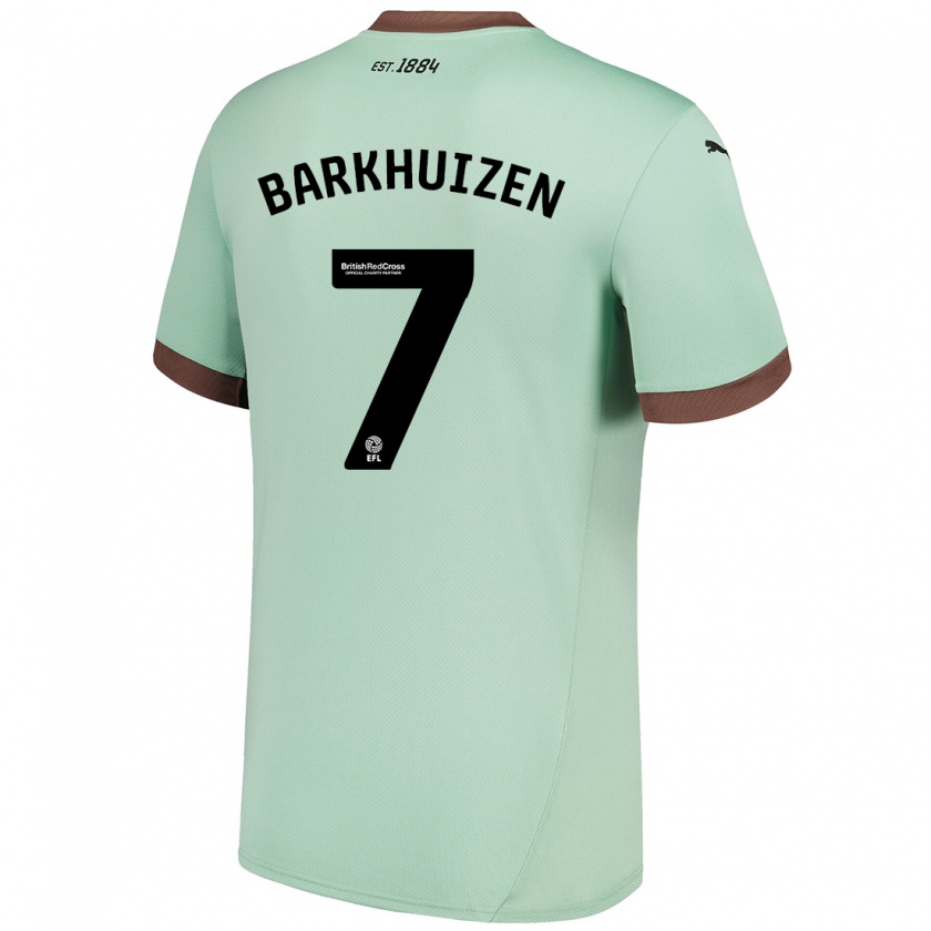 Kandiny Niño Camiseta Tom Barkhuizen #7 Verde Pálido 2ª Equipación 2024/25 La Camisa