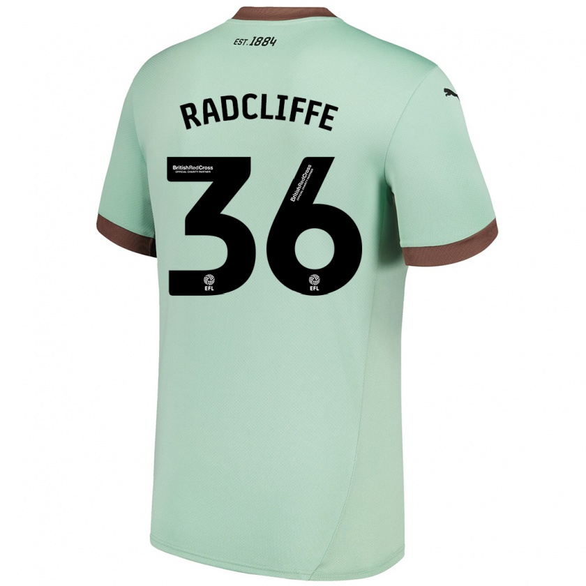 Kandiny Niño Camiseta Ben Radcliffe #36 Verde Pálido 2ª Equipación 2024/25 La Camisa