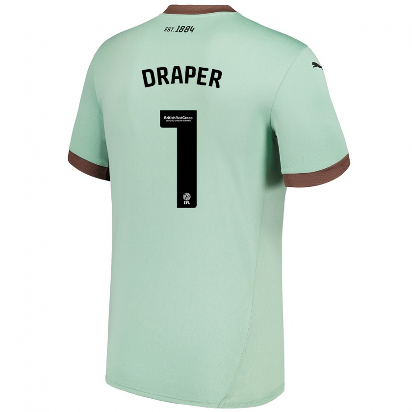 Kandiny Bambino Maglia Anna Draper #1 Verde Pallido Kit Gara Away 2024/25 Maglietta