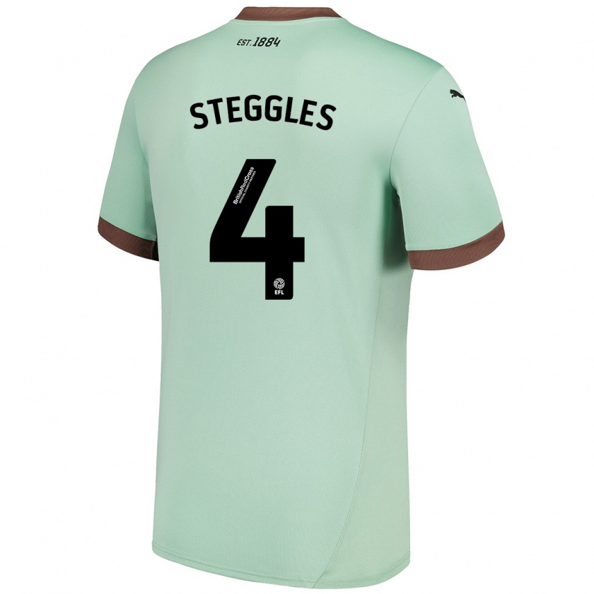 Kandiny Niño Camiseta Charlotte Steggles #4 Verde Pálido 2ª Equipación 2024/25 La Camisa