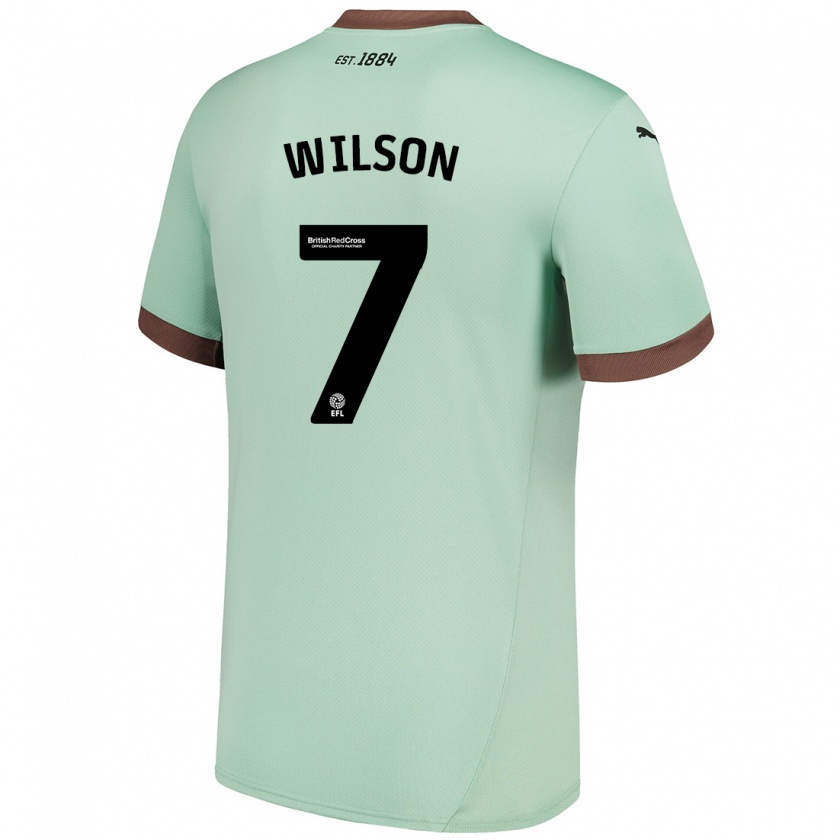 Kandiny Bambino Maglia Emelia Wilson #7 Verde Pallido Kit Gara Away 2024/25 Maglietta