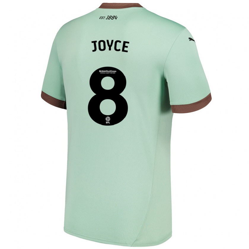 Kandiny Bambino Maglia Emily Joyce #8 Verde Pallido Kit Gara Away 2024/25 Maglietta