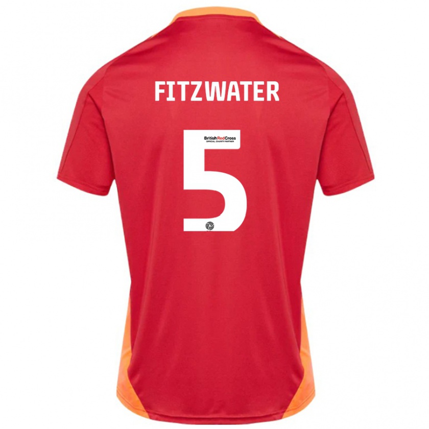 Kandiny Niño Camiseta Jack Fitzwater #5 Azul Blanquecino 2ª Equipación 2024/25 La Camisa México