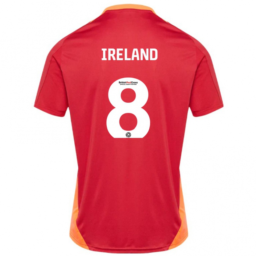 Kandiny Barn Beth Ireland #8 Blå Benvit Bortatröja Matchtröjor 2024/25 Tröjor T-Tröja