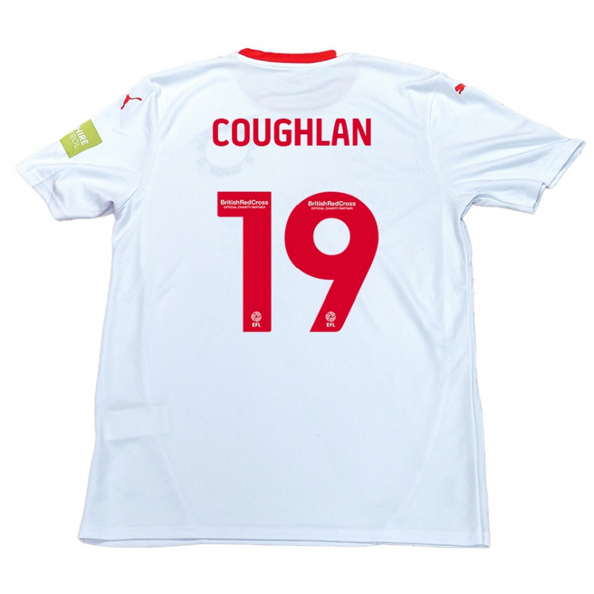 Kandiny Bambino Maglia Ronan Coughlan #19 Bianco Kit Gara Away 2024/25 Maglietta