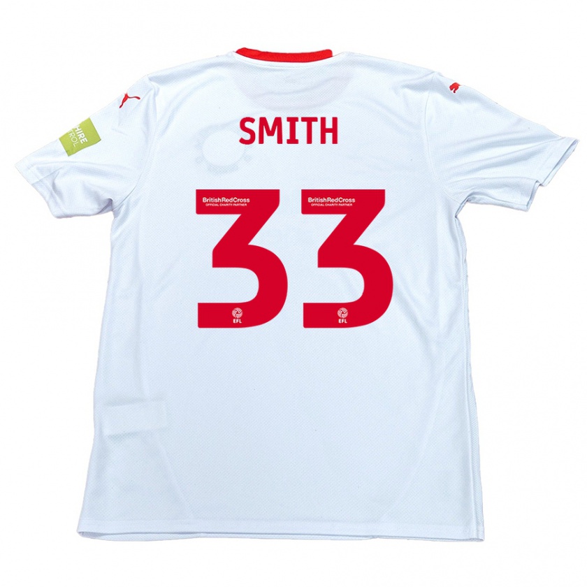 Kandiny Niño Camiseta Pele Smith #33 Blanco 2ª Equipación 2024/25 La Camisa