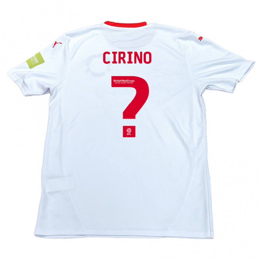 Kandiny Niño Camiseta Raffaele Cirino #0 Blanco 2ª Equipación 2024/25 La Camisa