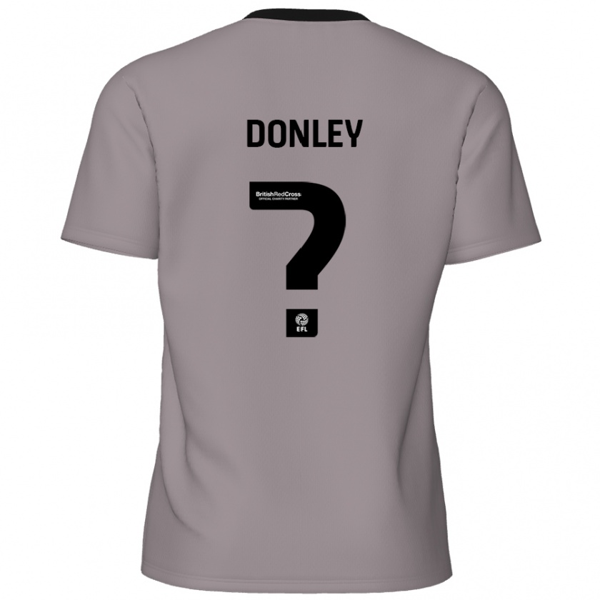 Kandiny Bambino Maglia Jamie Donley #0 Grigio Kit Gara Away 2024/25 Maglietta