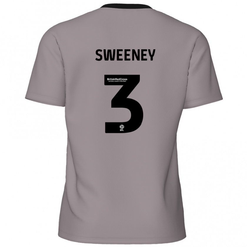 Kandiny Kinderen Jayden Sweeney #3 Grijs Uitshirt Uittenue 2024/25 T-Shirt België