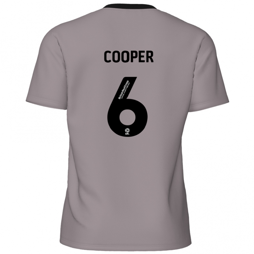 Kandiny Bambino Maglia Brandon Cooper #6 Grigio Kit Gara Away 2024/25 Maglietta