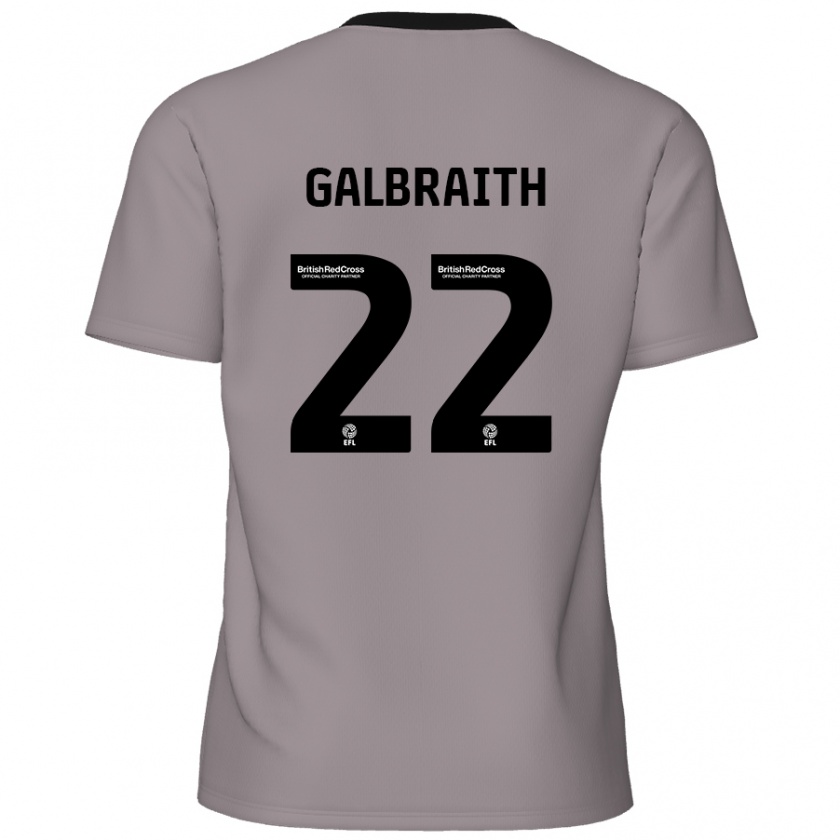 Kandiny Kinderen Ethan Galbraith #22 Grijs Uitshirt Uittenue 2024/25 T-Shirt België