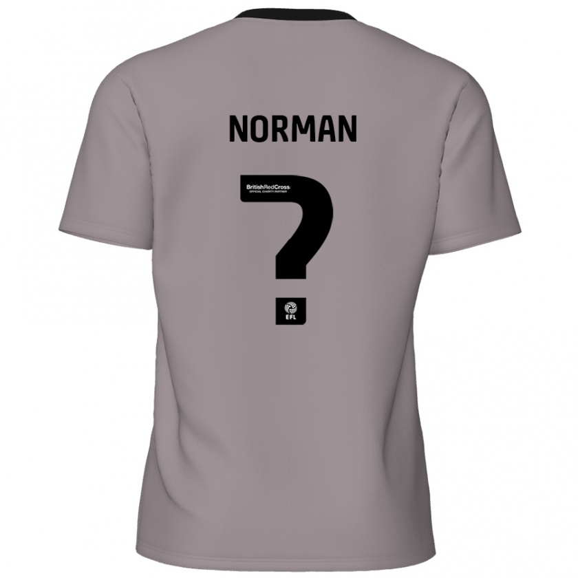 Kandiny Bambino Maglia Freddie Norman #0 Grigio Kit Gara Away 2024/25 Maglietta