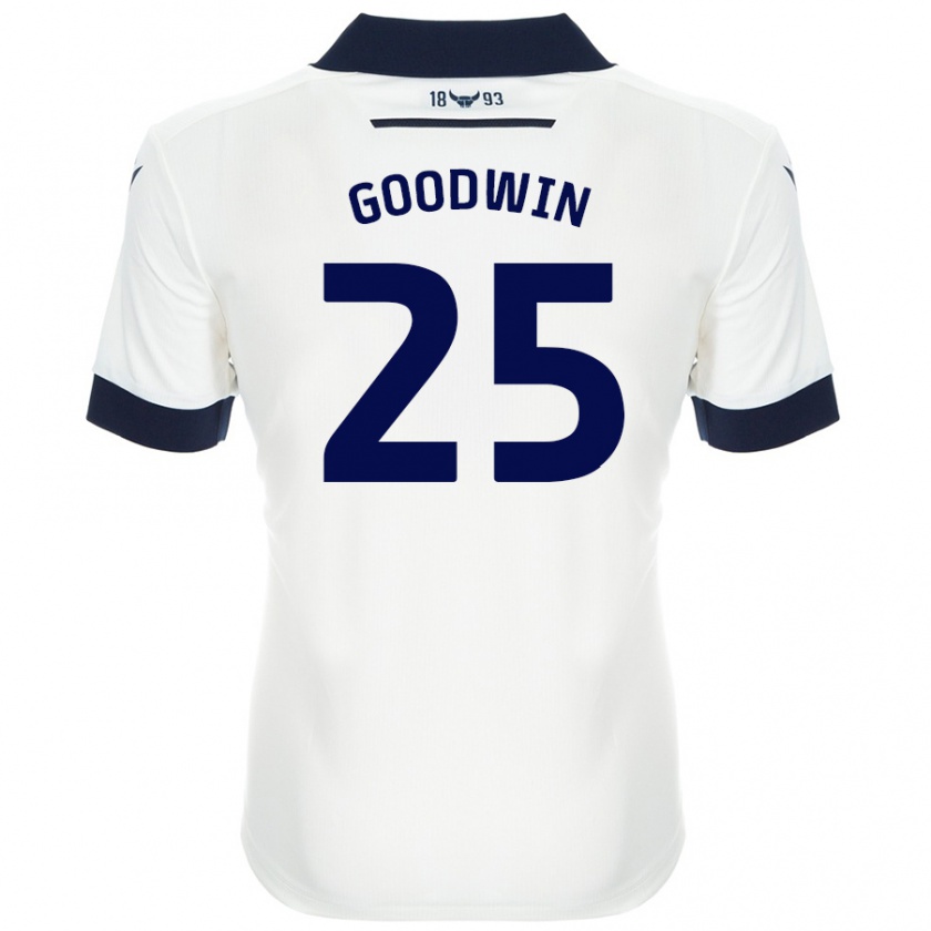 Kandiny Niño Camiseta Will Goodwin #25 Blanco Azul Marino 2ª Equipación 2024/25 La Camisa México