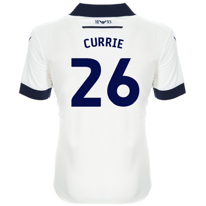 Kandiny Niño Camiseta Jack Currie #26 Blanco Azul Marino 2ª Equipación 2024/25 La Camisa México