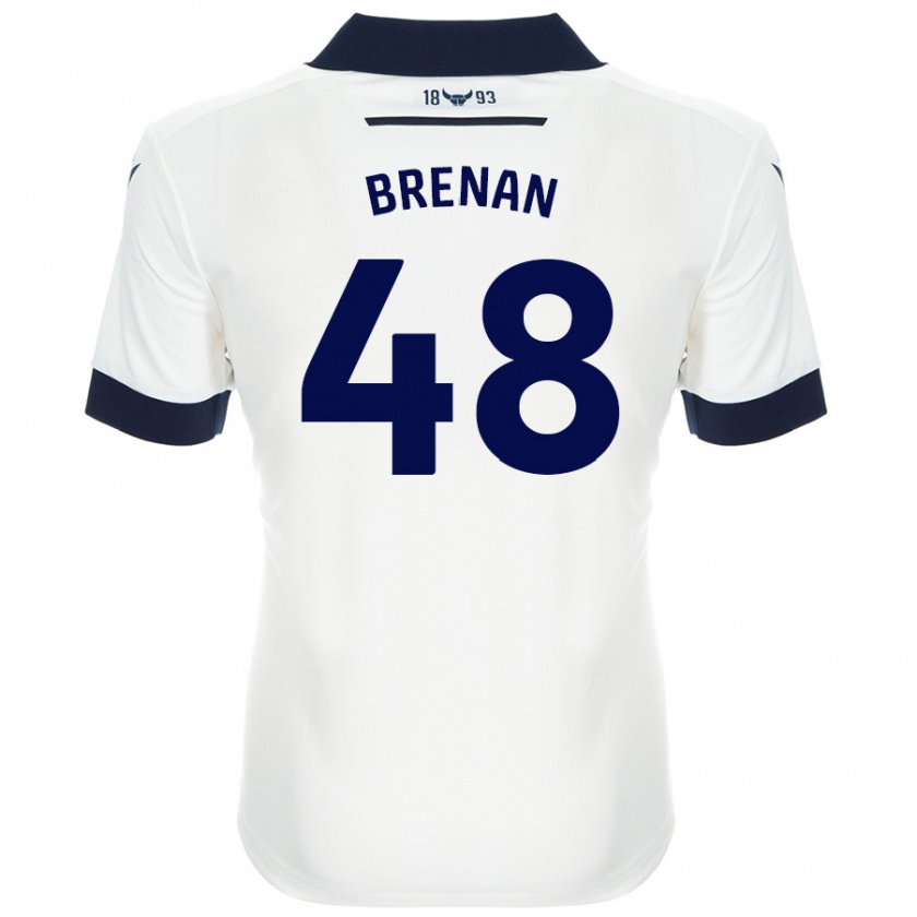 Kandiny Kinder Tobias Brenan #48 Weiß Marineblau Auswärtstrikot Trikot 2024/25 T-Shirt Österreich