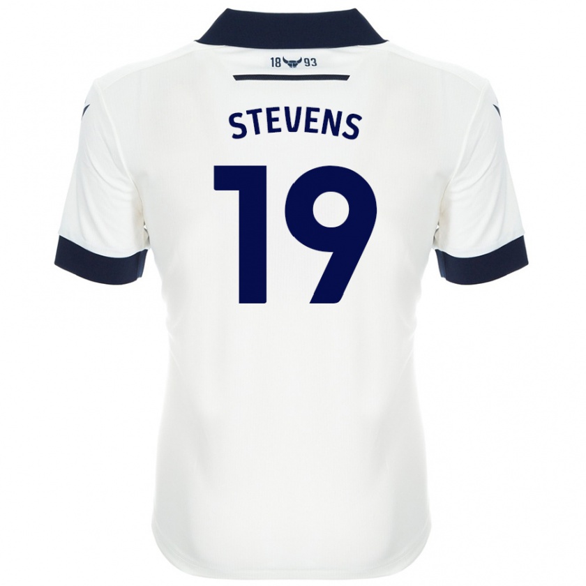 Kandiny Niño Camiseta Lily Stevens #19 Blanco Azul Marino 2ª Equipación 2024/25 La Camisa México