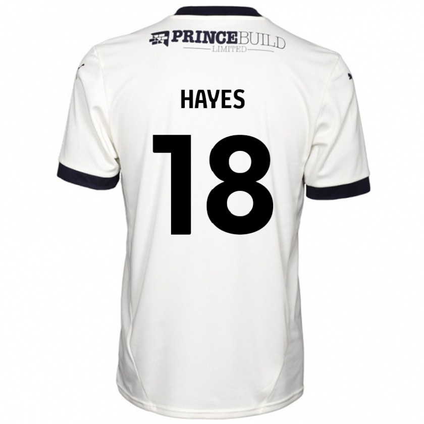 Kandiny Kinderen Cian Hayes #18 Gebroken Wit Zwart Uitshirt Uittenue 2024/25 T-Shirt België