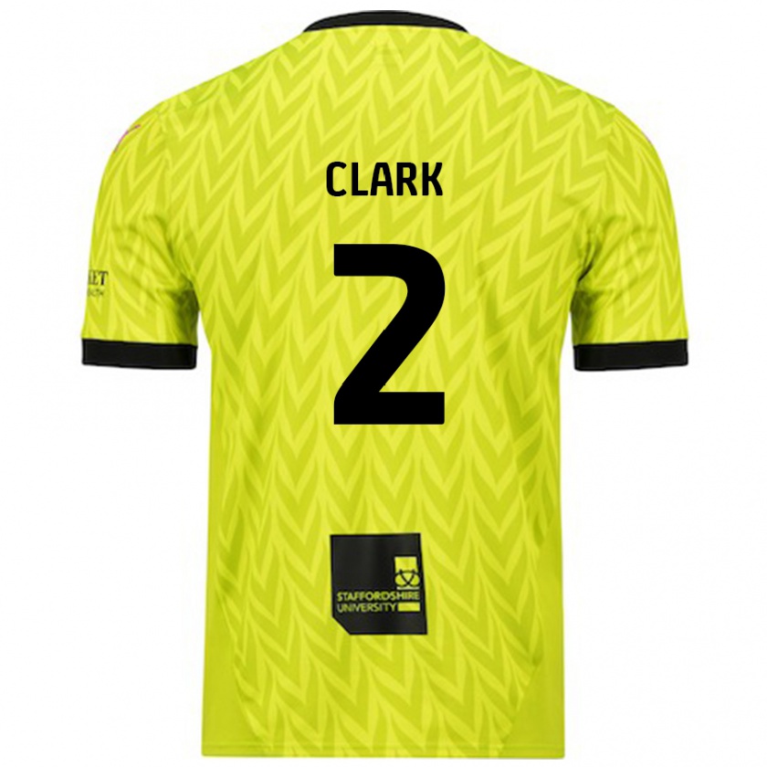 Kandiny Bambino Maglia Mitch Clark #2 Verde Fluorescente Kit Gara Away 2024/25 Maglietta