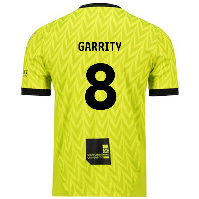 Kandiny Kinderen Ben Garrity #8 Fluorescerend Groen Uitshirt Uittenue 2024/25 T-Shirt België