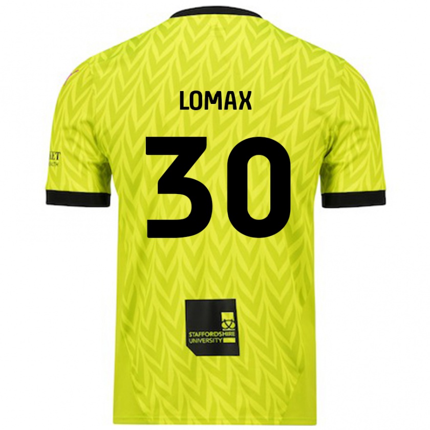 Kandiny Niño Camiseta Ben Lomax #30 Verde Fluorescente 2ª Equipación 2024/25 La Camisa