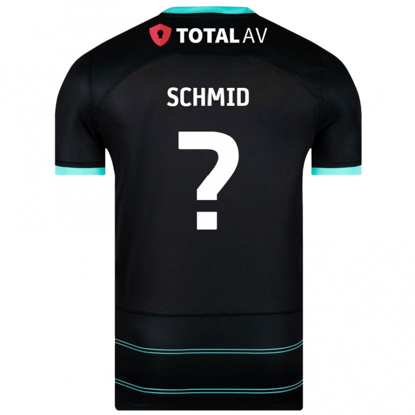 Kandiny Kinder Nicolas Schmid #0 Schwarz Auswärtstrikot Trikot 2024/25 T-Shirt Österreich