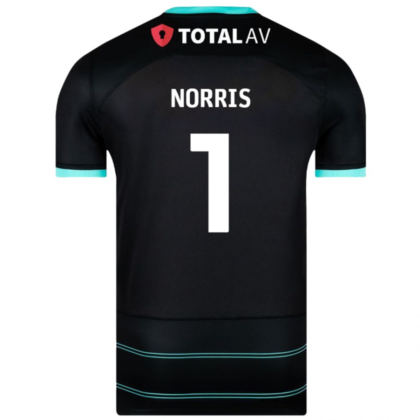 Kandiny Criança Camisola Will Norris #1 Preto Alternativa 2024/25 Camisa Brasil