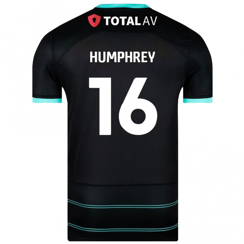 Kandiny Kinder Ella Humphrey #16 Schwarz Auswärtstrikot Trikot 2024/25 T-Shirt Österreich