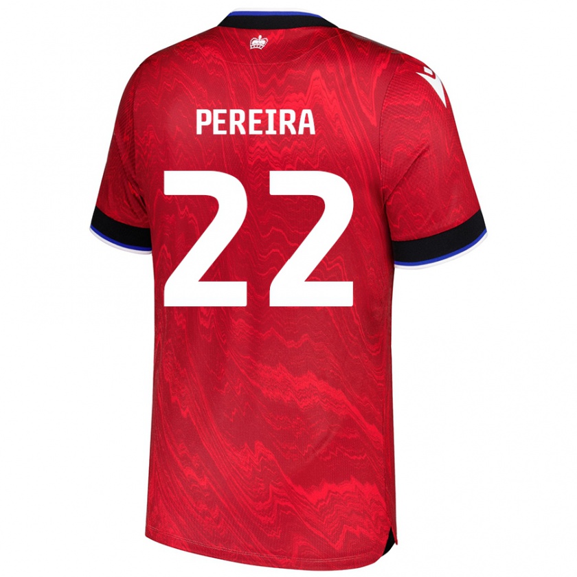 Kandiny Kinder Joel Pereira #22 Rot Schwarz Auswärtstrikot Trikot 2024/25 T-Shirt Österreich