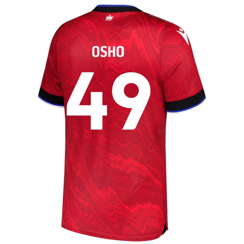 Kandiny Kinderen Emmanuel Osho #49 Rood Zwart Uitshirt Uittenue 2024/25 T-Shirt België