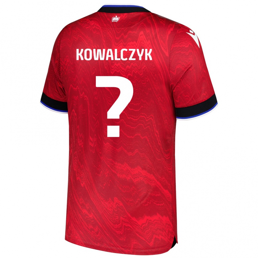 Kandiny Criança Camisola Kacper Kowalczyk #0 Vermelho Preto Alternativa 2024/25 Camisa Brasil