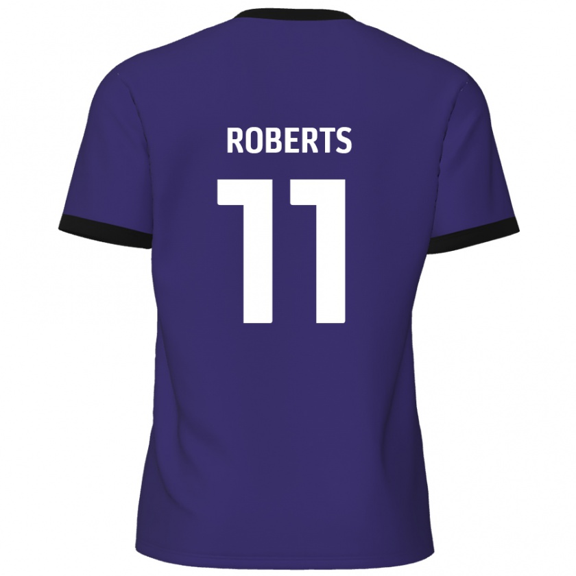 Kandiny Kinder Jordan Roberts #11 Lila Auswärtstrikot Trikot 2024/25 T-Shirt Österreich