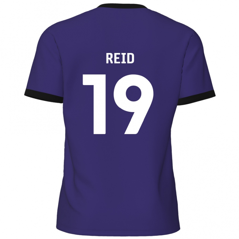 Kandiny Criança Camisola Jamie Reid #19 Roxo Alternativa 2024/25 Camisa Brasil