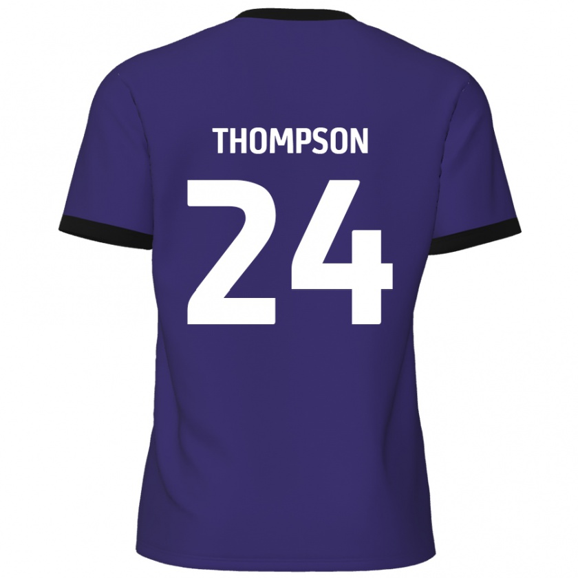 Kandiny Kinder Ben Thompson #24 Lila Auswärtstrikot Trikot 2024/25 T-Shirt Österreich