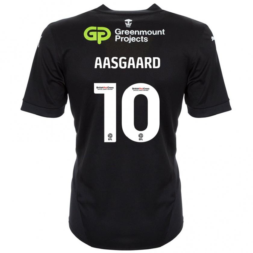 Kandiny Kinder Thelo Aasgaard #10 Schwarz Auswärtstrikot Trikot 2024/25 T-Shirt Österreich