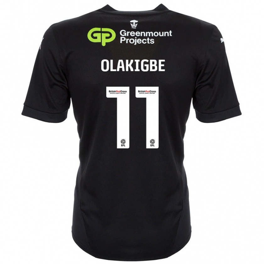 Kandiny Kinder Michael Olakigbe #11 Schwarz Auswärtstrikot Trikot 2024/25 T-Shirt Österreich