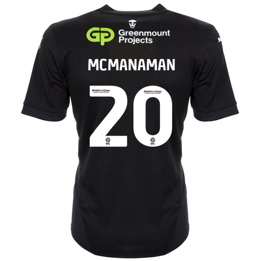 Kandiny Kinder Callum Mcmanaman #20 Schwarz Auswärtstrikot Trikot 2024/25 T-Shirt Österreich